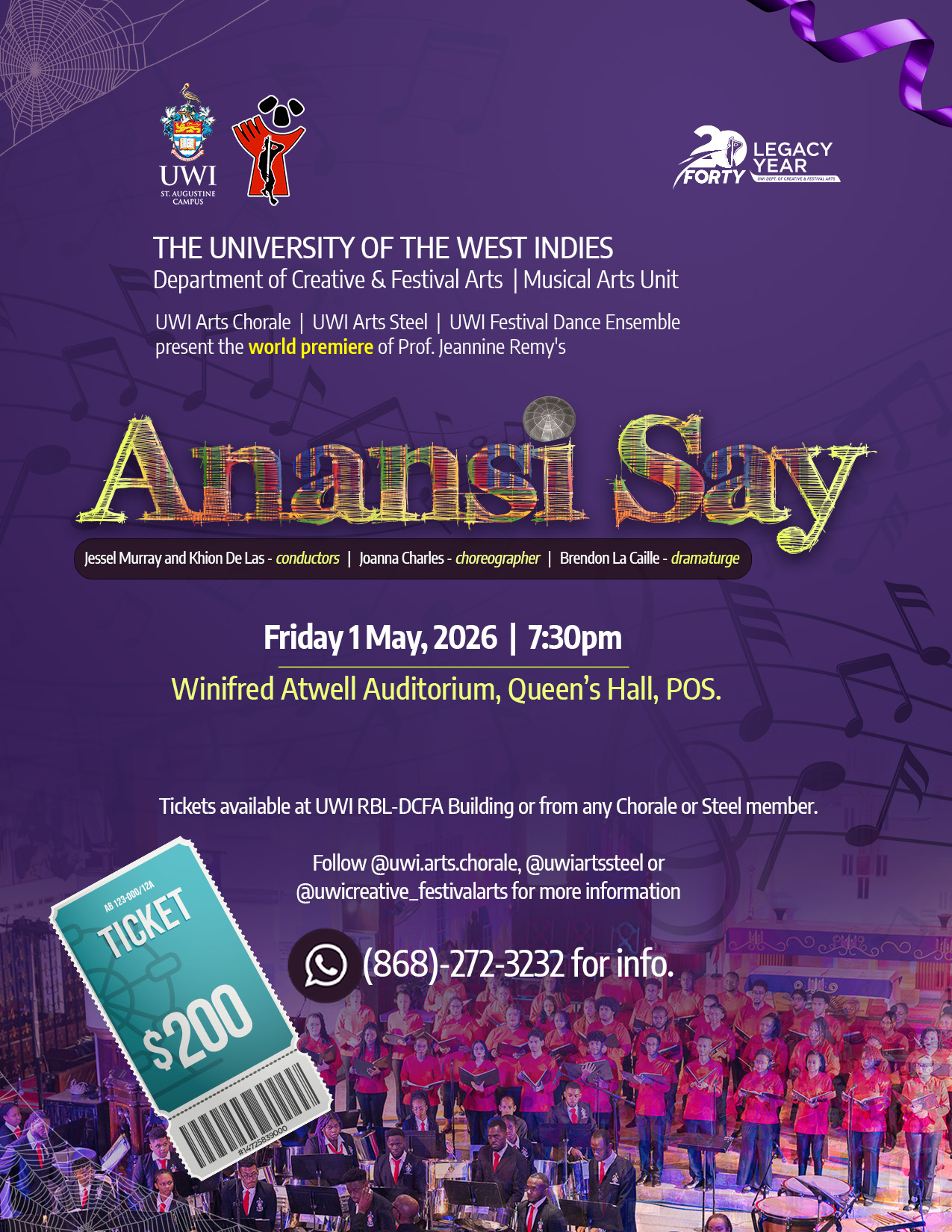 UWI Arts Steel and Chorale Present Anansi Say